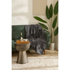 Karaca Home Flanel Throw Koyu Gri TV Battaniyesi