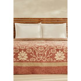 Karaca Home Flara Terracotta Çift Kişilik Pamuklu Battaniye