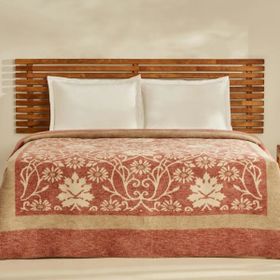 Karaca Home Flara Terracotta Çift Kişilik Pamuklu Battaniye