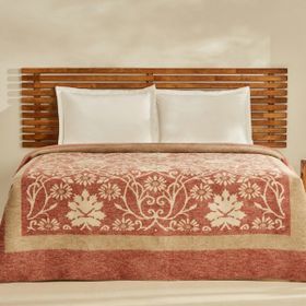 Karaca Home Flara Terracotta Çift Kişilik Pamuklu Battaniye