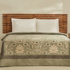 Karaca Home Flara Yeşil Çift Kişilik Pamuklu Battaniye