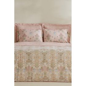 Karaca Home Flovy %100 Pamuk Pudra Çift Kişilik 200x220 cm Nevresim Takımı