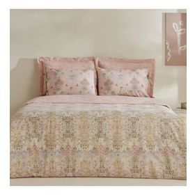 Karaca Home Flovy %100 Pamuk Pudra Çift Kişilik 200x220 cm Nevresim Takımı