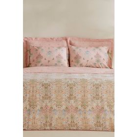 Karaca Home Flovy %100 Pamuk Pudra Çift Kişilik 200x220 cm Nevresim Takımı