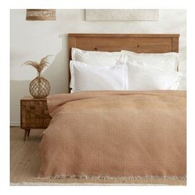 Karaca Home Flow Çift Kişilik Waffle 200x230 cm Hardal Pike