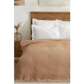 Karaca Home Flow Çift Kişilik Waffle 200x230 cm Hardal Pike