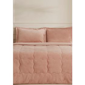 Karaca Home Flufy Pudra Çift Kişilik Soft Dream Comfort Uyku Seti