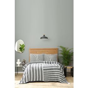 Karaca Home Fois Gri Çift Kişilik Triko Yatak Örtüsü Set