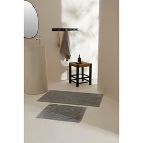 Karaca Home Foley Açık Gri 2'li Banyo Paspası