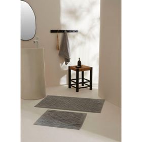 Karaca Home Foley Açık Gri 2'li Banyo Paspası