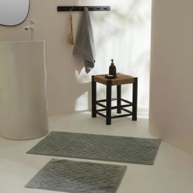 Karaca Home Foley Açık Gri 2'li Banyo Paspası