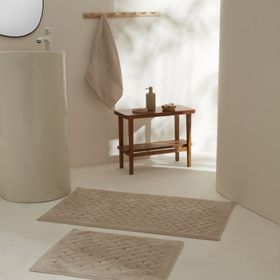 Karaca Home Foley Bej 2'li Banyo Paspası