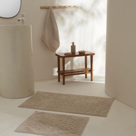 Karaca Home Foley Bej 2'li Banyo Paspası