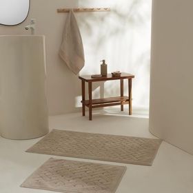Karaca Home Foley Bej 2'li Banyo Paspası