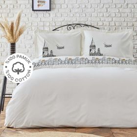 Karaca Home Galata Nakışlı Pamuk Siyah Çift Kişilik Nevresim Takımı