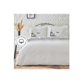 Karaca Home Galata Nakışlı Pamuk Siyah Çift Kişilik Nevresim Takımı