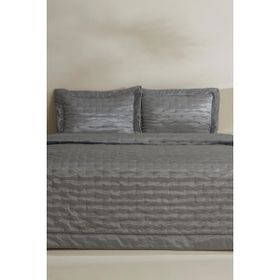 Karaca Home Glamour Gri Çift Kişilik Yatak Örtüsü