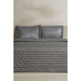 Karaca Home Glamour Gri Çift Kişilik Yatak Örtüsü