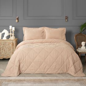 Karaca Home Glaze Private 250x230 cm Bej Çift Kişilik Comfort Yatak Örtülü Yorgan Set