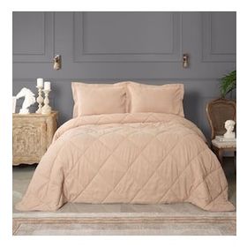 Karaca Home Glaze Private 250x230 cm Bej Çift Kişilik Comfort Yatak Örtülü Yorgan Set