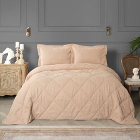 Karaca Home Glaze Private 250x230 cm Bej Çift Kişilik Comfort Yatak Örtülü Yorgan Set
