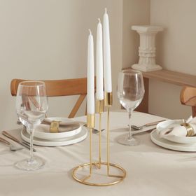 Karaca Home Gold Siela 3'lü Şamdan