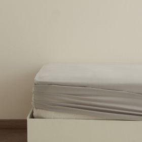 Karaca Home Gri Basic %100 Pamuk Tek Kişilik Lastikli Çarşaf