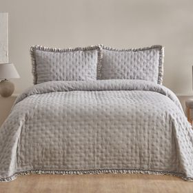 Karaca Home Gri Viona Çift Kişilik Yatak Örtüsü Seti