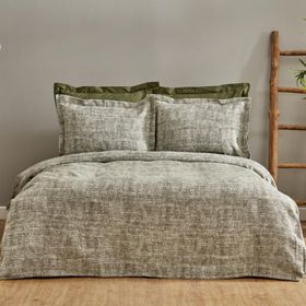 Karaca Home Haki Valerine Çift Kişilik Yatak Örtüsü Seti