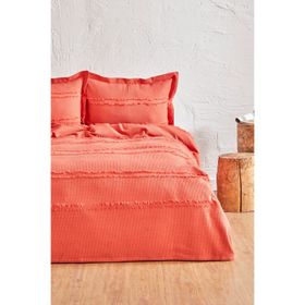 Karaca Home Hazel Tek Kişilik Kırmızı Yatak Örtüsü Takımı