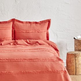 Karaca Home Hazel Tek Kişilik Kırmızı Yatak Örtüsü Takımı