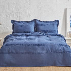 Karaca Home Hazel Tek Kişilik Lacivert Yatak Örtüsü Takımı