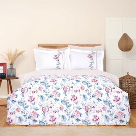 Karaca Home İlena %100 Pamuk Fuşya Çift Kişilik Nevresim Takım