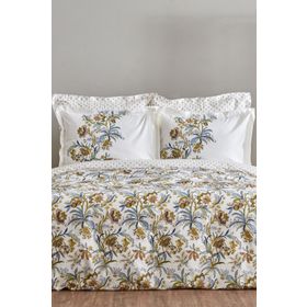 Karaca Home Indra %100 Pamuk Çift Kişilik Sarı Nevresim Takımı