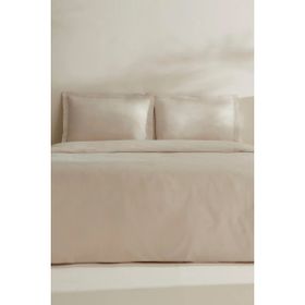 Karaca Home Jemma 120 Tel %100 Pamuk Saten Bej Çift Kişilik Nevresim Takımı