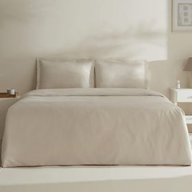 Karaca Home Jemma 120 Tel %100 Pamuk Saten Bej Çift Kişilik Nevresim Takımı