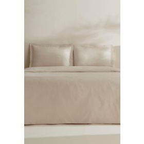 Karaca Home Jemma 120 Tel %100 Pamuk Saten Bej Çift Kişilik Nevresim Takımı