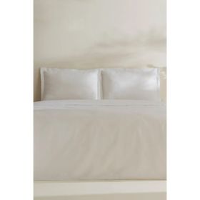 Karaca Home Jemma 120 Tel %100 Pamuk Saten Beyaz Çift Kişilik Nevresim Takımı