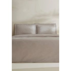 Karaca Home Jemma 120 Tel %100 Pamuk Saten Gri Çift Kişilik Nevresim Takımı