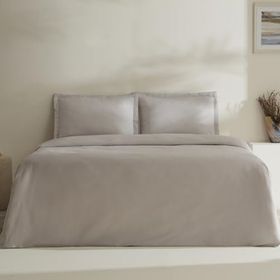 Karaca Home Jemma 120 Tel %100 Pamuk Saten Gri Çift Kişilik Nevresim Takımı