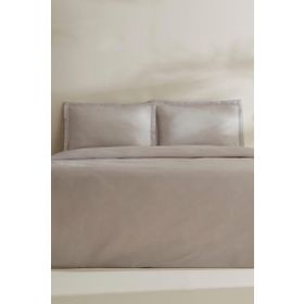 Karaca Home Jemma 120 Tel %100 Pamuk Saten Gri Çift Kişilik Nevresim Takımı