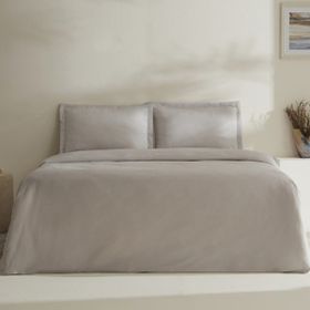 Karaca Home Jemma 120 Tel Pamuk Saten Gri 200 x 220 cm Çift Kişilik Nevresim Takımı