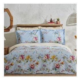 Karaca Home Jolie %100 Pamuk Tek Kişilik Mavi Nevresim Takımı