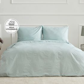 Karaca Home Josef Mint Çizgili Saten Çift Kişilik Nevresim Takımı