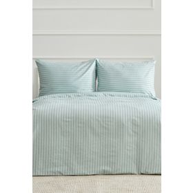 Karaca Home Josef Mint Çizgili Saten Çift Kişilik Nevresim Takımı