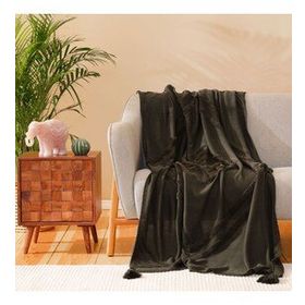Karaca Home Karlo Haki Triko 130x170 cm Tv Battaniyesi