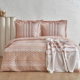 Karaca Home Keira Summer Set Çift Kişlik Somon Pikeli Takımı