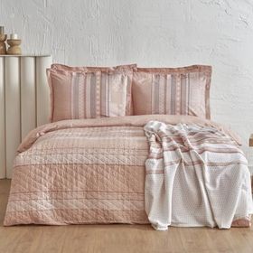 Karaca Home Keira Summer Set Çift Kişlik Somon Pikeli Takımı