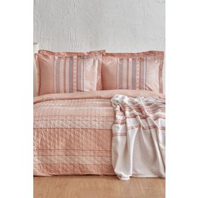Karaca Home Keira Summer Set Çift Kişlik Somon Pikeli Takımı