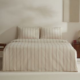 Karaca Home Keos Beyaz Çift Kişilik İpliği Boyalı Nevresim Takımı
